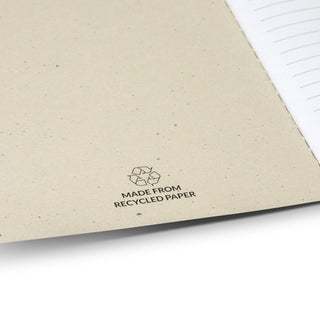 Recto Recycled Paper Soft Cover Notebook (Olive) — Detail