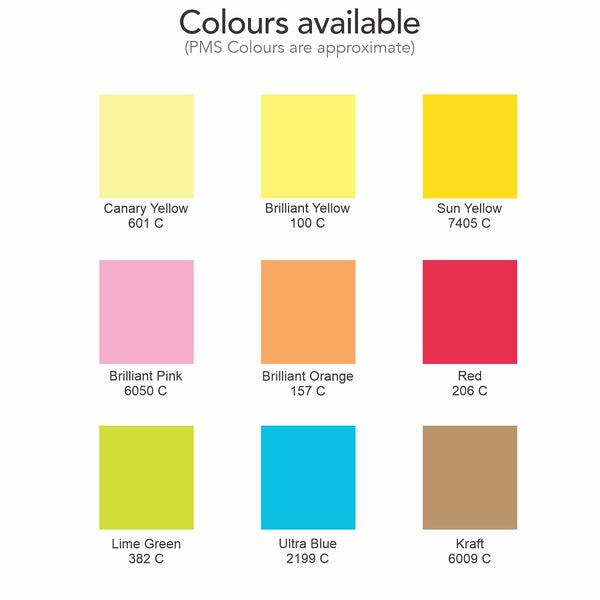 Spectrum Coloured Sticky Pad 70 x 75mm - 25 Sheets (Sun Yellow)
