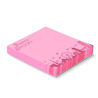 Spectrum Coloured Sticky Pad 70 x 75mm - 100 Sheets (Brilliant Pink)
