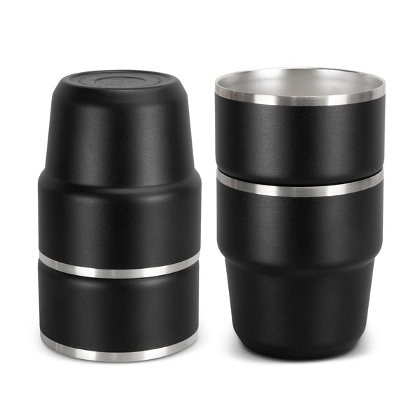 Frontier Stackable Cups - Set of 2 (Black)