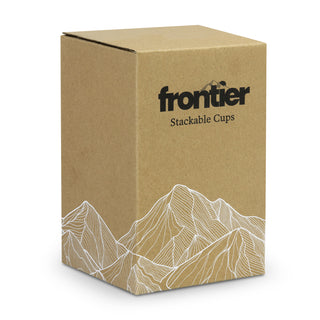 Frontier Stackable Cups - Set of 2 (Black) — Gift Box