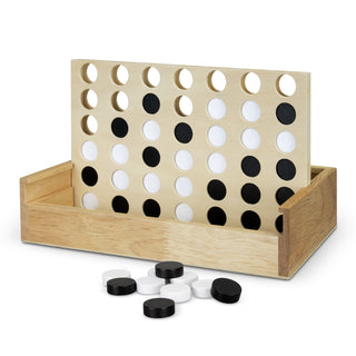 NATURA Quattro Wooden Four-in-a-Row Game (Natural) — Detail