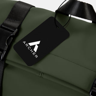ARCHER Soft-Touch Flap Backpack (Navy) — Hangtag
