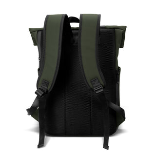ARCHER Soft-Touch Flap Backpack (Navy) — Back