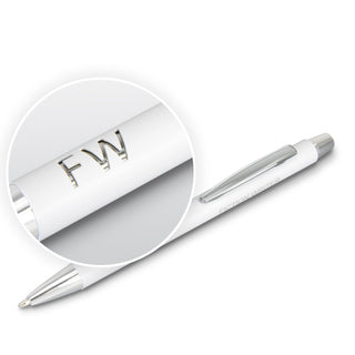 Cipher Laser Cut Logo Pen (White) — Laser Cut
