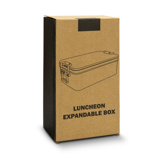 Grain Expandable Lunch Box (Natural/Black) — Gift Box