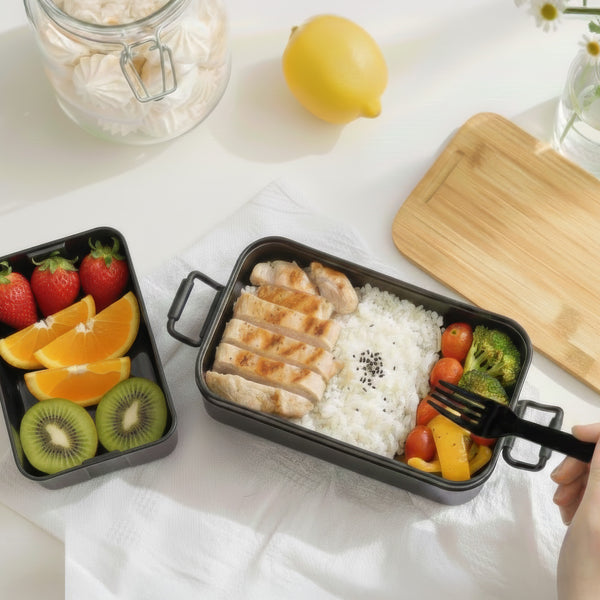 Grain Expandable Lunch Box (Natural/Black)