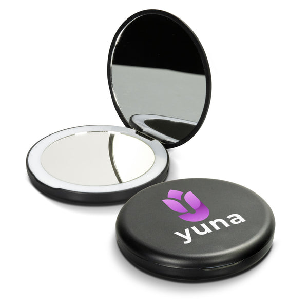 Glow LED Compact Mirror (Black)