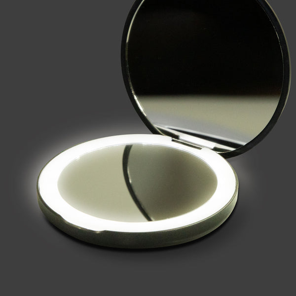 Glow LED Compact Mirror (Black)
