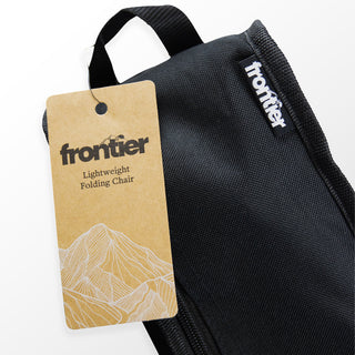 Frontier Lightweight Folding Chair (Black) — Hangtag