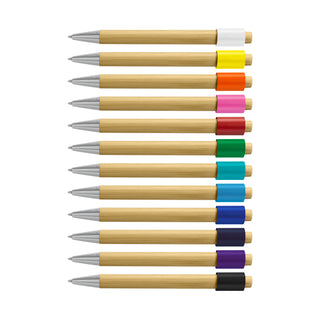 Flux Bamboo Spinner Pen (Natural/Royal Blue)