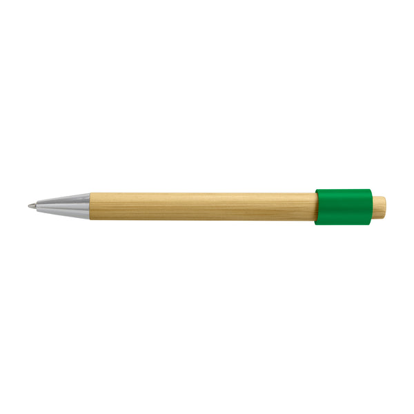 Flux Bamboo Spinner Pen (Natural/Kelly Green)