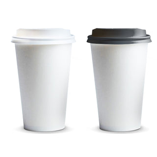 Brew Paper Coffee Cup - 350ml (White) — Unbranded