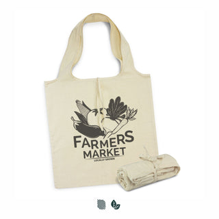 Canvas Foldaway Tote Bag (Natural) — Impact Aware