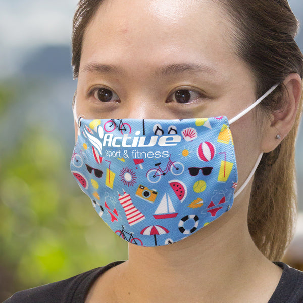 Shield Reusable Face Mask Full Colour - Small (White)