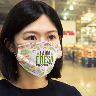 Shield Reusable Face Mask Full Colour - Large (White) — Feature