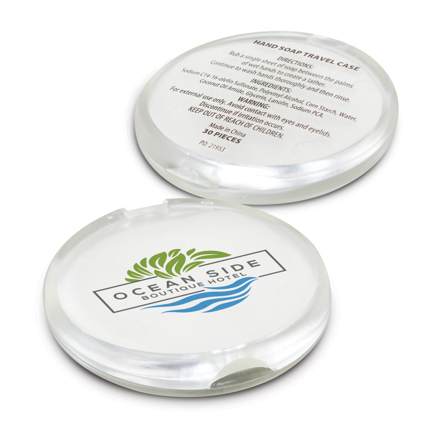 Journey Hand Soap Travel Case - Round (Frosted Clear)