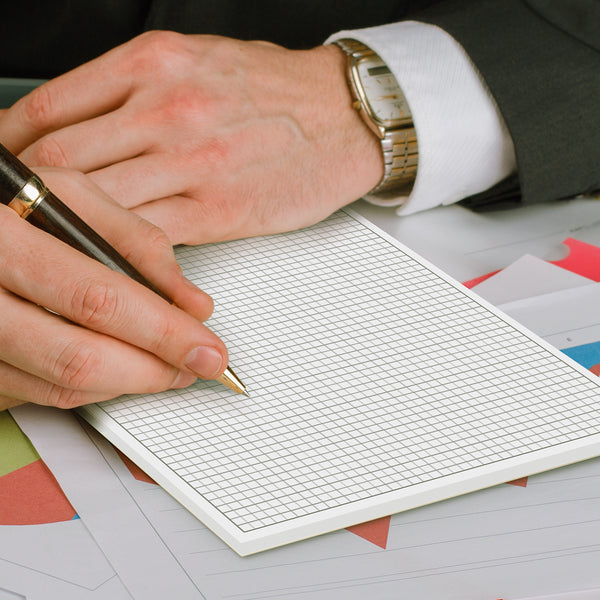 Grid Graph Note Pad - A4 (White)