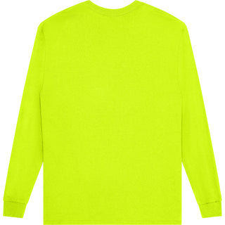 Gildan Ultra Cotton 2400 Safety Green - Back View | color:Safety Green|view:back