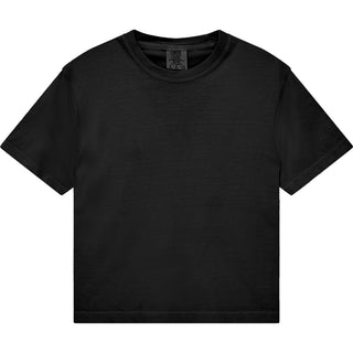 Comfort Colors 3023CL Boxy Cropped Black - Front View | color:Black|view:front