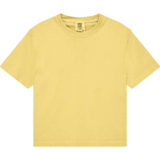 Comfort Colors 3023CL Boxy Cropped Butter - Front View | color:Butter|view:front