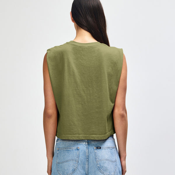 American Apparel 307GD Muscle T-Shirt (Faded Army)