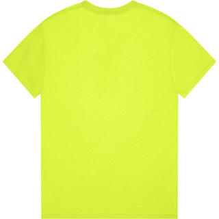 Gildan Heavy Cotton 5000 Safety Green - Back View | color:Safety Green|view:back