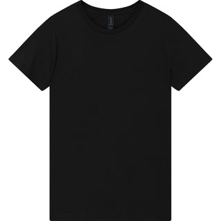 Gildan Softstyle 64000L Black - Front View | color:Black|view:front