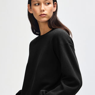 American Apparel RF494 Boxy Cropped Crewneck (Black)