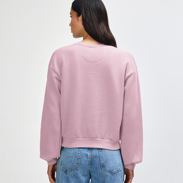 American Apparel RF494 Boxy Cropped Crewneck (Blush)