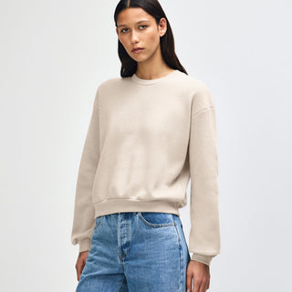 American Apparel RF494 Boxy Cropped Crewneck (Bone)