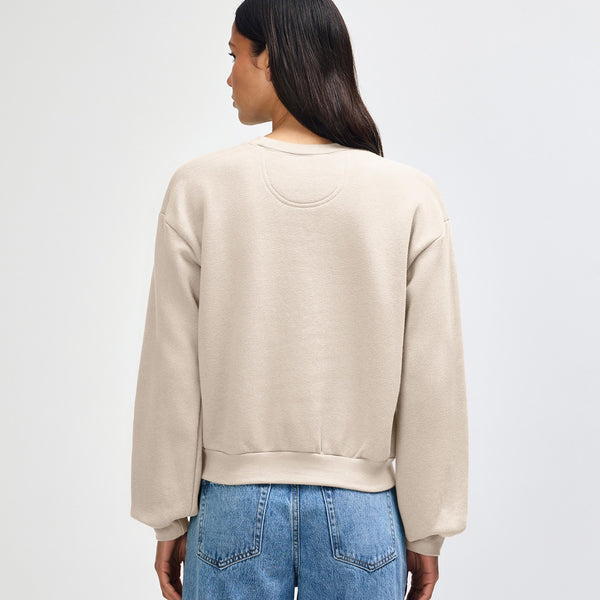 American Apparel RF494 Boxy Cropped Crewneck (Bone)