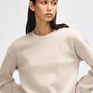 American Apparel RF494 Boxy Cropped Crewneck (Bone)