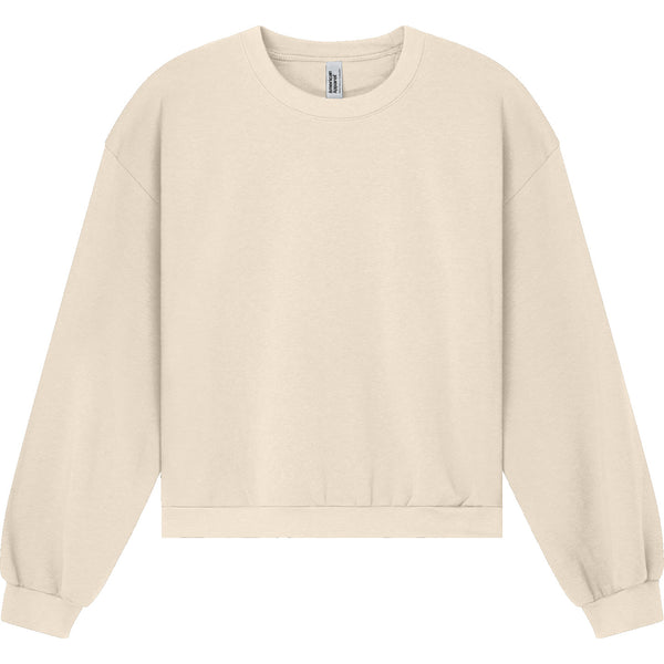 American Apparel RF494 Boxy Cropped Crewneck (Bone)