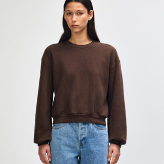 American Apparel RF494 Boxy Cropped Crewneck (Brown)