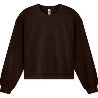 American Apparel RF494 Boxy Cropped Brown - Front View | color:Brown|view:front