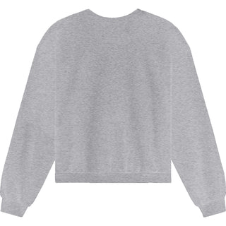American Apparel RF494 Boxy Cropped Heather Grey - Back View | color:Heather Grey|view:back