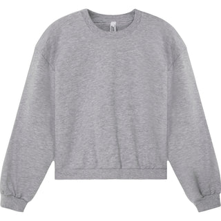 American Apparel RF494 Boxy Cropped Heather Grey - Front View | color:Heather Grey|view:front
