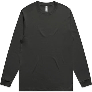 AS Colour 5054 Block L/S Tee - Front View | color:Coal|view:front
