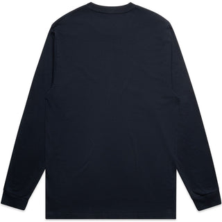 AS Colour 5054 Block L/S Tee - Back View | color:Navy|view:back