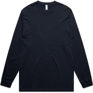AS Colour 5054 Block L/S Tee - Front View | color:Navy|view:front
