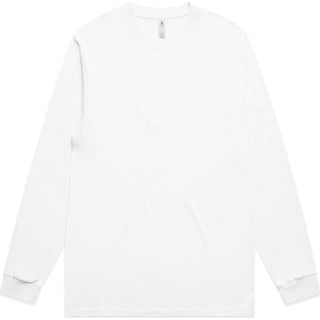 AS Colour 5054 Block L/S Tee - Front View | color:White|view:front