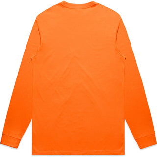 AS Colour 5054F Block Safety L/S Tee - Back View | color:Safety Orange|view:back