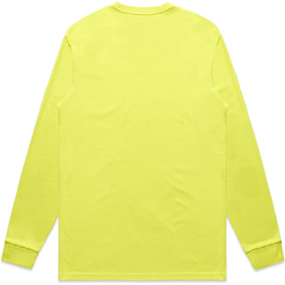 AS Colour 5054F Block Safety L/S Tee - Back View | color:Safety Yellow|view:back