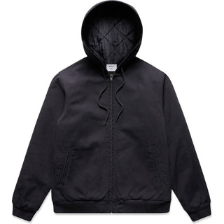 AS Colour 5532 Canvas Bomber Hood Jacket - Front View | color:Ink Blue|view:front