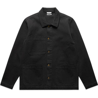 AS Colour 5524 Canvas Chore Jacket - Front View | color:Black|view:front