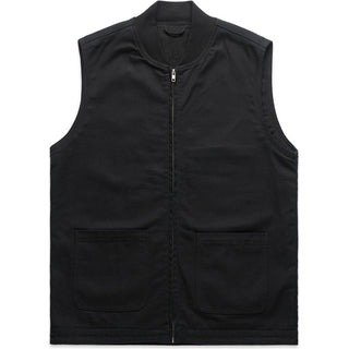 AS Colour 5528 Canvas Heavy Vest - Front View | color:Black|view:front