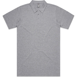 AS Colour 5402 Chad Polo - Front View | color:Grey Marle|view:front