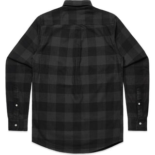 AS Colour 5417 Check Shirt - Back View | color:Coal/Black|view:back