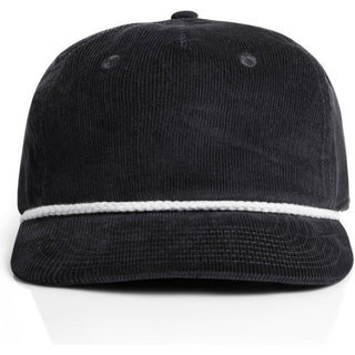 AS Colour 1185 Class Cord Rope Cap - Front View | color:Black/White|view:front